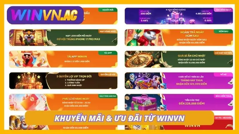 Bảng thông tin các gói quà tặng dành cho người chơi