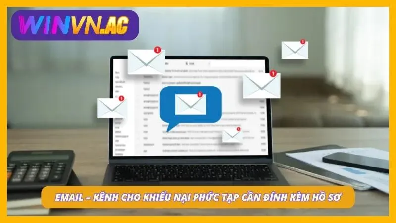 Người dùng gửi tài liệu xác minh kèm nội dung chi tiết qua email