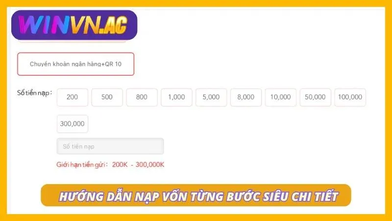 Các phương thức nạp phổ biến như ngân hàng, Momo, USDT